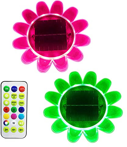 2 Piezas Luz Solar para Piscinas, Luces para Piscinas, Luces Piscina Sumergibles LED, Luz Solar Piscina, Focos LED Piscina, Luces Solares LED Exterior Jardin, Accesorios Piscina Decoracion RGB Colores