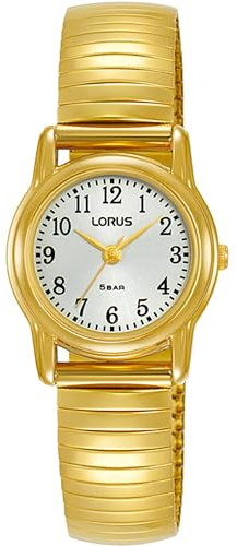 Lorus Damen-Uhr Quarz Goldauflage mit Metallband RRX34HX9