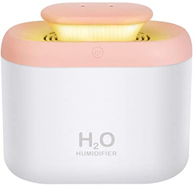 REJOON humidifier Electric Air Humidifier Diffuser Aroma Diffuser USB Office Mist Maker Fogger Essential Oil Diffuser With LED Lamp 3.5L Pink (Color : Pink)
