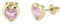 Ted Baker Han Kristall-Herz-Ohrring (Goldton/Hellrosa Kristall)