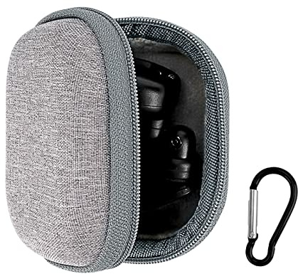 Musiin Hartschalentasche für Gitarrentuner, tragbarer Gitarrentuner, kompatibel mit Fender FT-1, FCT-2, Aroma Clip-on, D'Addario Clip On, Joyo Clip-on, with Pick Holder-Etui (Grau)