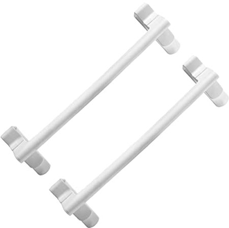 2 Pièces Crochet De Porte Porte-Serviettes pour Porte Meuble-Bar Torchons De Cuisine Noirs Porte-Serviettes sur La Porte Mural Abdos Étagère en Plastique Blanche Tenture