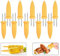 SENZEAL 10 Pièces Brochettes de Maïs en Acier Inoxydable Support Maïs 9,2 cm Pic Epis de Mais avec Poignée Plate Antidérapante Fourchettes à Fruits pour BBQ Camping Pique-nique Fête