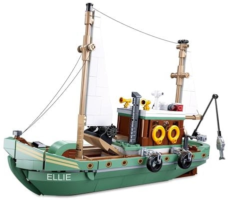 Fischerboot Klemmbausteine Schiff Spielzeug,610 Teile City Boot Baukasten Modell Ozean Explore Schiffs Bausteine Spielzeug Geburtstags Geschenk für Erwachsene,Jungen oder Mädchen ab 6 Jahre