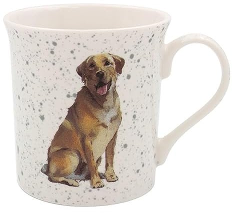 Lesser & Pavey British Designed Coffee Mug | Ceramic Coffee Mugs for Home or Work | Large Mugs for Hot Drinks | Golden Labrador Tea and Coffee Cups - Sarah Boddy