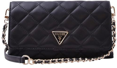 GUESS Damen Tali Flap, Crossbody-Klappe, Organizer, Schwarz