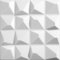 Deccart - 3D Wandpaneele Panel Wand Paneele Decke Deckenplatten Styropor Wandverkleidung Panels Wall Polystyrol 50x50 cm Krysztal 5 m², 20 Stück, weiß