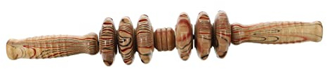 Rückenrolle Bauchmassagegerät, 35x5,5x5,5cm, Khaki | Sechsräder Design, für Rücken und Bauch, zur Muskelentspannung, für Senioren und Fitness