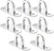 HOOPOE Crochet de Plafond Suspension,8 Pièces M6 Plaque Oeillet avec 2 Trous,Ovale Crochet de Fixation Murale en U en Acier Inoxydable pour Fixation Murale Argent