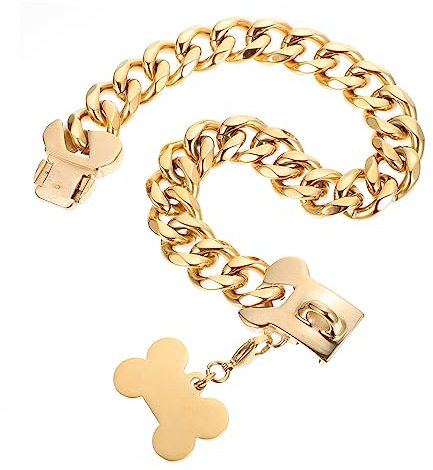 Supvox Delikates Hundehalsband Aus Titanstahl Personalisierbare Hundekette Mit Anhänger Für Kleine Bis Mittelgroße Hunde Stilvolles Haustieraccessoire Erhältlich