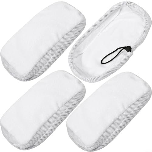 FUBESK 4 Pcs Mop Spare Cloth for PADS For Morphy Richards 720020 720021 720502 Spare Cleaner Cloths Mop,Washable And Reusable Mop Cloths