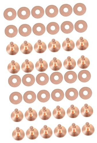 DIYEAH 40sätze Leder Nieten Röhrenförmige Metallnieten Roségold Hochwertige Rivets Für Taschen Und Möbel Einfache Installation Langlebig Und Stilvoll