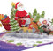 Three Dee Cards - Santa's Schlitten mit niedlichen Hunden 3D Pop-Up Weihnachtskarte, Geldgeschenk für Tochter, Sohn, Ehemann, Ehefrau, Bruder, Schwester, Mama, Papa, Familie, Weihnachtsgrußkart