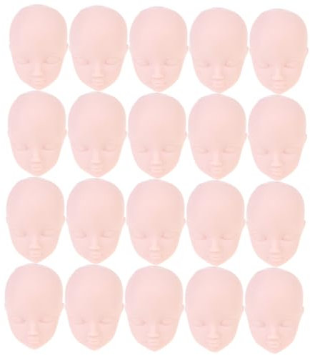MERRYHAPY 20 Stück Kunststoff-puppenköpfe Zum Basteln Übungsköpfe Für Puppen Puppenkopf Teile Zum Schminken Und Bemalen