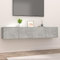 Canditree 160 cm Floating TV Cabinet, Floating TV Stand with Storage, Wall Mounted TV Cabinet Entertainment Center for Living Room (Concrete Grey)