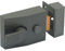 AMK® Sterling Deadlocking Nightlatch Grey Standard Size for 35-60mm Doors Key Operated from Outside with Deadlock Function