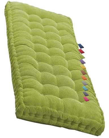 Waschbare Bankkissen für Innen- und Außenbereich, 1-, 2-, 3-Sitzer, Gartensitzpolster für Schaukel, Sofa, Terrasse, Küche, Veranda, Hängematte, Rattan, Rasen, Grün, 200 x