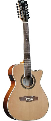 EKO Guitars – One A150ce XII, guitarra acústica electroficada, tapa de abeto Sitka laminado, bandas, fondo y mango de caoba, diapasón de South American Roupanà, color natural