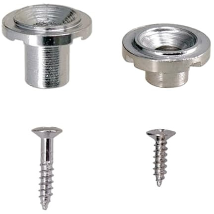 2 x Vintage-Saitenhalter mit Schraube, runde Schlitzführungen, Bäume, Musikinstrument-Zubehör