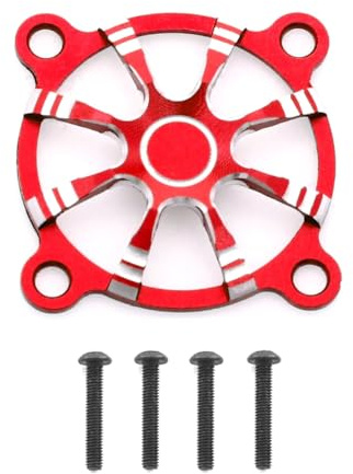 Rfeeuubft 30x30mm Aluminum Alloy Cooling Fan Cover for RC Motor ESC Electric Regulating Fan Protection Cover Red