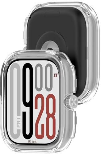 SMYAOSI Custodia Compatibili con Redmi Watch5/Redmi Watch4 Cover, Silicone Cover Protettiva Case Proteggi e pellicole per Redmi Watch 5/Redmi Watch 4 Smartwatch Accessori (2 Pezzi Clear)
