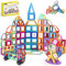 ECHOCUBE Magnetische Bauklötze für Kinder 116PC Set - Bauklötze, STEM Konstruktionsspielzeug mit leuchtenden Farben, pädagogische Magnetklötze Geschenk für Kinder Jungen & Mädchen
