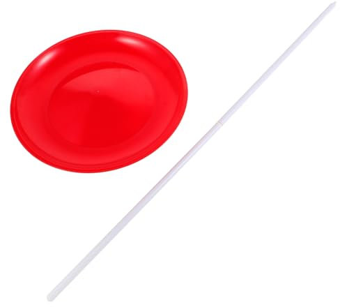 HANABASS Assiette Tournante de Jonglerie avec Bâtons pour Garçon et Filles et Adultes Accessoires Souples Ensemble de Jonglage Facile à Utiliser pour Spectacles et Entraînements