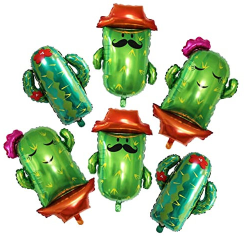 ERINGOGO 6piezas Arco De Globos De Cactus Decoración Festiva Para Cumpleaños Mexicanos