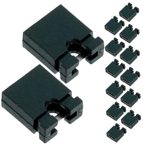 Gatuida 100 Stück Schwarze Jumper-cap-shunts Aus Kunststoff: 2,54 Mm Standard-kurzschlussverbinder – Vielseitig Einsetzbar Für Heimwerkerprojekte Und Leiterplatten
