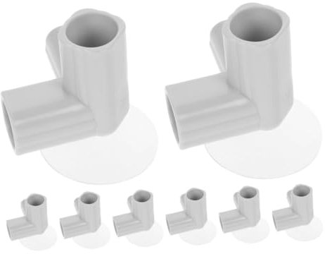Kisangel 8 Raccordi A Gomito A 3 Vie Connettori Per Tubi A 3 Vie Per Box Per - Connettori Di Ricambio Per Box Con Di 0866&Quot; Con Ventosa Per Recinzioni Di Sicurezza