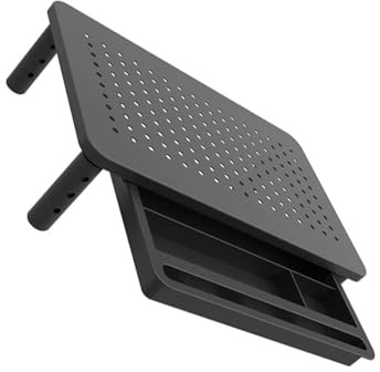 Computer Monitor Heighten Storage Rack with Drawer Notebook Heat Dissipation Holder Desktop Home Office Keyboard Organizer Shelf