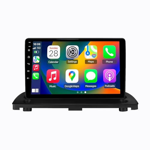 9'' Double Din sat nav car screen Android 15 car radio for Volvo XC90 2004-2014 with GPS BT FM radio rear view camera Mirror Link Multimedia-Player(8+256G)