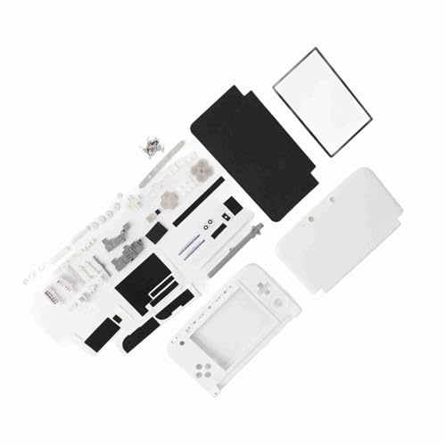 TIKATARER Kit de Reemplazo de Carcasa Completa para 3DS XL, Juego de Reparación Completo con Todos los Botones, Interruptores, Bisagra y Transferencia LED, Negro, Azul, Rojo y Blanco Opcional, Ideal