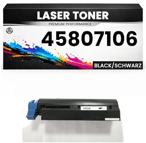 XL Toner 45807106 für Oki kompatibel Schwarz hochwertige Premium Alternative Okidata B412dn/432dn/512dn/412DN MB472w/492/562w B432dn