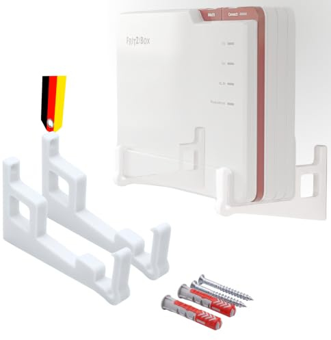 MECHONIX Wandhalterung für Fritz!Box 5690 Pro – Halterung mit Klicksystem für AVM Fritz Box Fiber & DSL Router – Inkl. Montagematerial (Made in Germany)