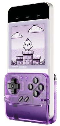 GameSir Pocket Taco Verticaler Mobiler Gaming-Controller - Retro Arcade Bluetooth Gamepad für Android & Smartphone, Tragbar, 600mAh Akku, App-Anpassung - Lila