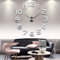 YOAI DIY Wanduhr Moderne Clock 3D Acryl Spiegel Metall Rahmenlose Wandaufkleber groß Uhren Style Raum Home Dekorationen für Wohnzimmer Kinderzimmer Küche Bad Büro