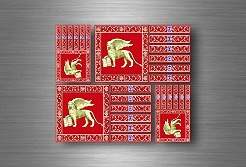 Akacha 4X Aufkleber Sticker Fahne Flagge flaggen Vinyl Republik venedig