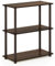Furinno Turn-N-Tube Kompaktes Mehrzweckregal mit 3 Ebenen, Walnuss/Braun, 29,5T x 59,9B x 75,2H cm