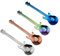 NANHONG Cuchara de café de acero inoxidable con forma de guitarra, cucharas de postre y azúcar, juego de 4