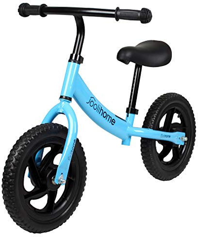 12 Balance Bike Carbon Steel Frame No Pedal Walking Balance Bike Training Bicycle for Kids and Toddlers 2- to 6 Years Old