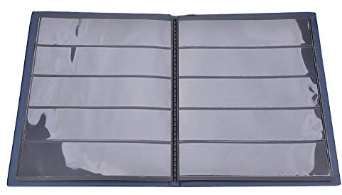 10-seitiges Briefmarkenalbum Briefmarkensammelbuchsammelhalter für Briefmarkensammler(Blau)