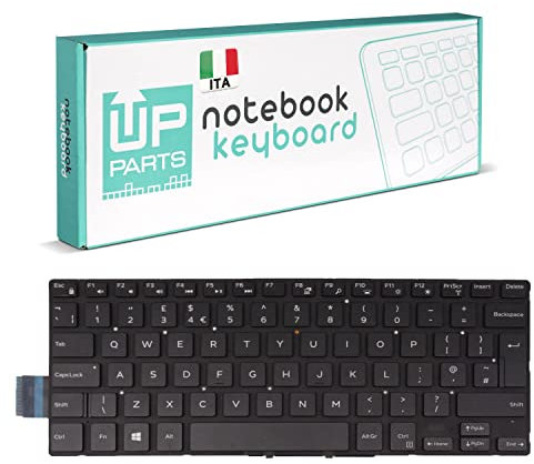 UP PARTS® - Empresa italiana teclados italianos para Notebook dell Inspiron 13-5000 13-5368 13-5370 (color negro retroiluminado)