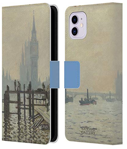Head Case Designs Officially Licensed The National Gallery Monet Thames Art Leather Wallet Case Compatible With Apple iPhone 11