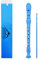 EASTROCK Blockflöte Diskant Sopranblockflöte, C Key Blockflöte deutsches 3-teiliges Blockflöteninstrument für Anfängern ，Blau