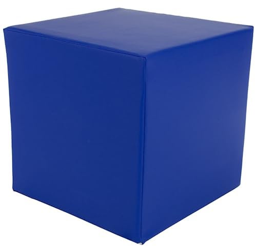 ATC Handels GmbH Stufen-Lagerungskissen mit Kunstlederbezug in 5 Maße: 30x30x30 cm - Bandscheibenhocker, Sitzhocker, Sitzwürfel, Kunstleder, Lendenstütze (blau)