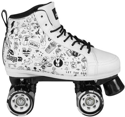 Chaya Roller Skates Sketch, Unisex für Herren und Damen in Weiß, 59mm/78A Rollen, ABEC 7 Kugellager, Art. nr.: 810673