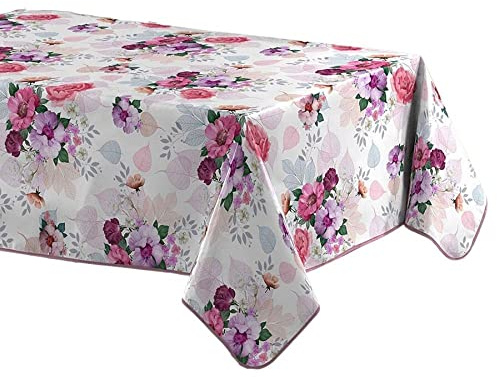 Douceur d'Intérieur, Nappe Rectangle (140 x 240 cm) Rossana Rose, PVC Imprimé