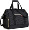 Lekesky Reisetasche Damen, Weekender Damen Klein mit Schuhfach, Großes Öffnungsdesign, 33L Kliniktasche Geburt für Reisen, Airline, Arbeit, Strand oder Freizeit (Schwarz Gesteppt)