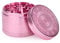 Spespo Herb Grinder, Tritatutto Premium in Alluminio da 2,5 pollici (63mm) con Fiore in Rilievo, 4 Pezzi, Tritatutto Grande con Raschietto per Polline (Rosa)